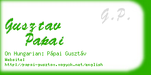 gusztav papai business card
