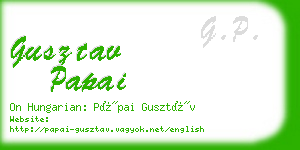 gusztav papai business card